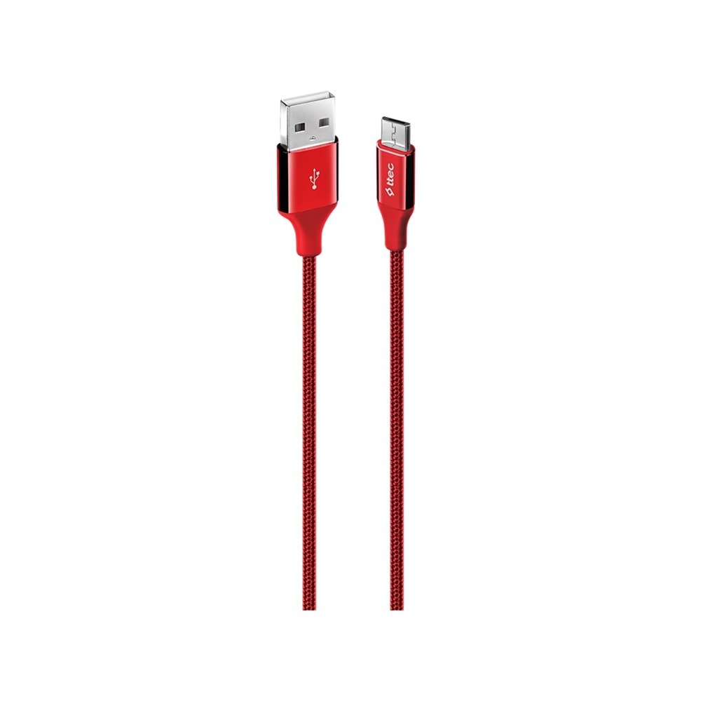 Ttec AlumiCable Micro USB Kablo Kırmızı 1.20 cm - 2DK11K