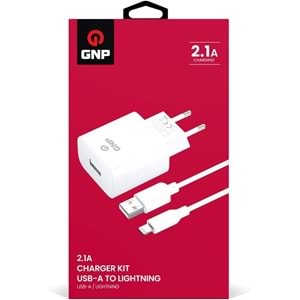 GNP 2.1mah iPhone Lightning Kablo Ve Şarj Cihazı (GENPA Garantili)