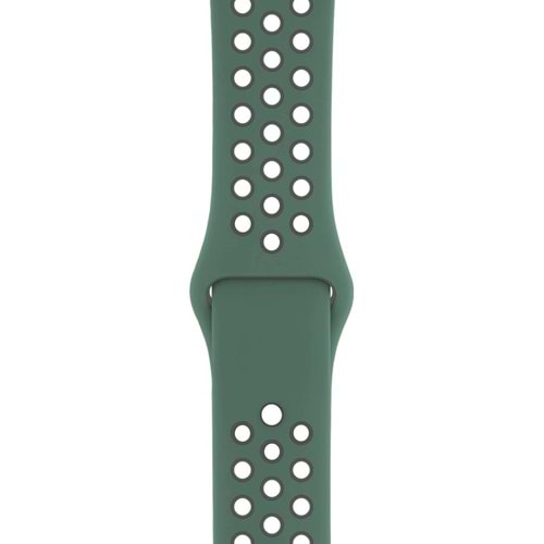 Apple Watch 38-40mm Silikon Kayış - Yeşil/Gri