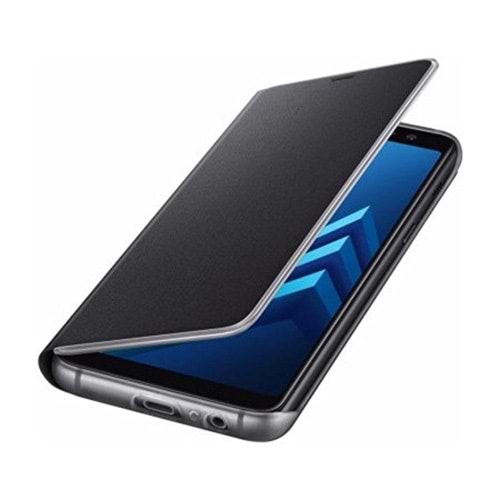 Samsung Galaxy A8 2018 Orjinal Neon Flip Cover - Siyah EF-FA530PBEG