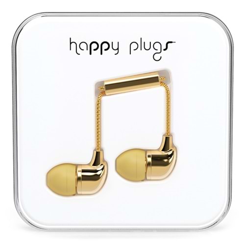 Happy Plugs Kulak içi Kulaklık Parlak Gold 7728