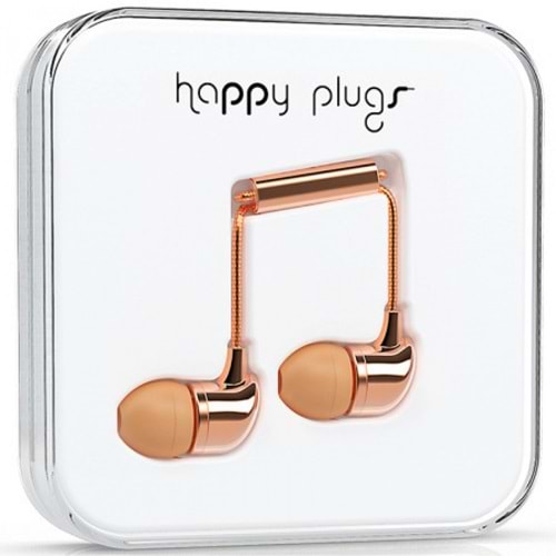 Happy Plugs Kulak içi Kulaklık Parlak Rose Gold 7738