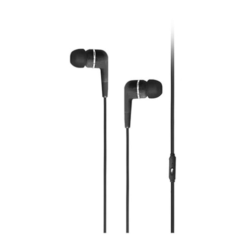 Taks Mikrofonlu Kulaklık Kulakiçi WE01 Serisi - Siyah - 5KMM123S