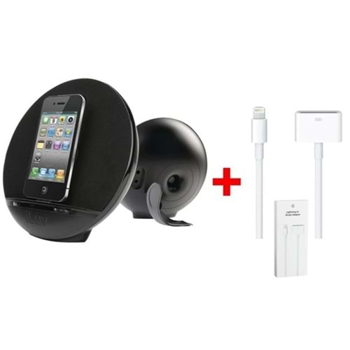 iLuv Stereo 30-Pin iPod/iPhone Masaüstü Speaker Dock/Lightning Çevirici Kablo