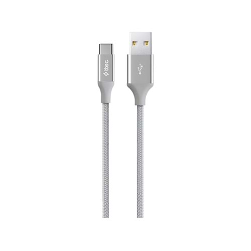 Ttec AlumiCable Type-C Kablo Gümüş 1.2M - 2DK18G