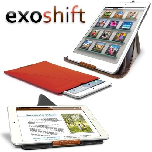 Apple iPad Mini Exogear Marka Exoshift Stand Kılıf - Kahverengi