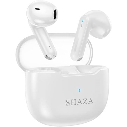Shaza Air7 Gürültü Azaltma ENC 4 Mikrofonlu Bluetooth 5.3 TWS Kulaklık Beyaz