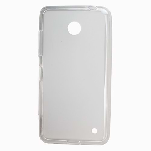 Nokia Lumia 630 Silikon Kılıf Şeffaf - Beyaz Renk