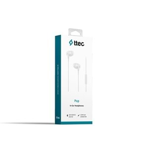 TTEC Pop Mikrofonlu Kulaklık Kulakiçi - Beyaz - 2KMM13B
