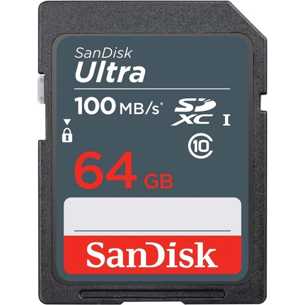 SanDisk Ultra 64GB 100MB/s SDXC Hafıza Kartı SDSDUNR-064G-GN6I