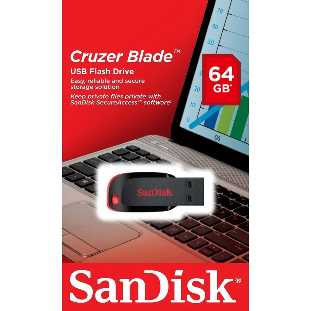 Sandisk 32GB Orjinal Cruzer Blade Flash Bellek SDCZ50-064G-B35