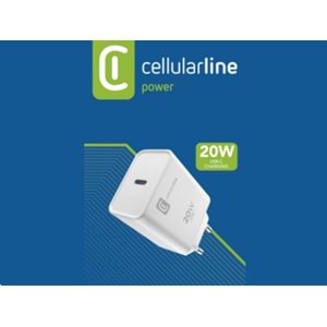 Cellular Line 20w TYPE-C Şarj Adaptörü Beyaz