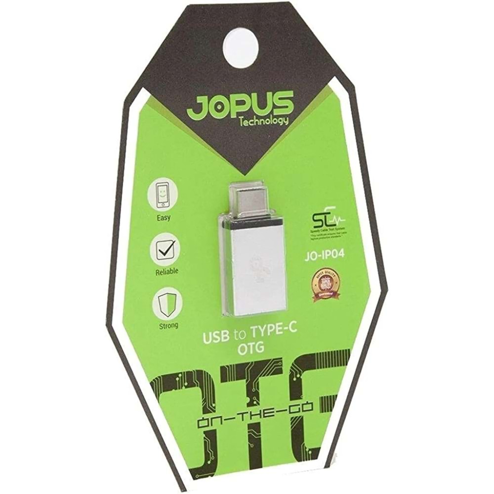 Jopus Usb To Type-C OTG Adapter -Gümüş- JO-IPO4