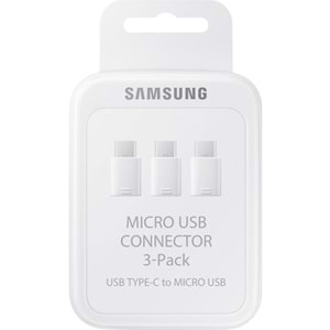 Samsung Micro USB to USB Type C Adaptörü Orjinal 3-Pack EE-GN930KWEGWW