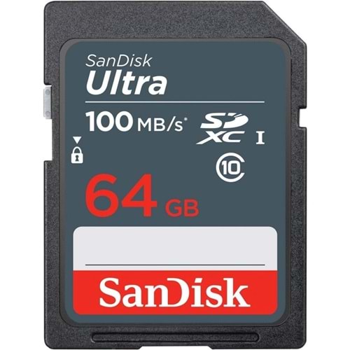 SanDisk Ultra 64GB 100MB/s SDXC Hafıza Kartı SDSDUNR-064G-GN6I