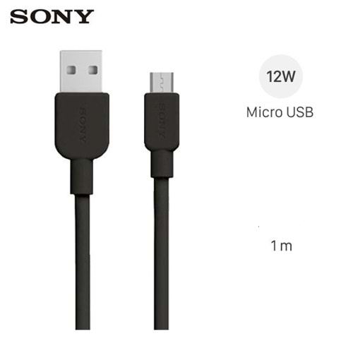 Sony CP-AB100 100cm Micro Usb 2.4A Hızlı Şarj ve Data Kablosu Siyah