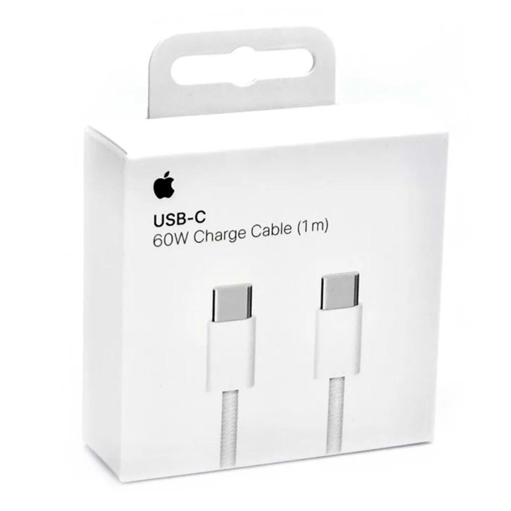 Apple Type-C to Type-C Örgü 1m Şarj Kablosu Beyaz MQKJ3ZM/A (Apple TR Garantili)